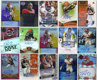 Lot of (75) 2012 Trent Richardson Certified Autograped Rookie Cards